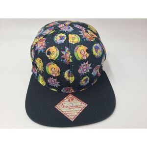 Rick & Morty BioWorld All Over Print AOP Snapback Hat Cap Space Men Women Black